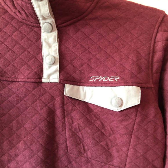 SPYDER Women's Diamond Quilted Ski Pullover sz M - Picture 2 of 4